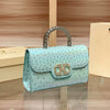 New Ostrich Pattern Diamond-Encrusted Underarm Handbag for Ladies