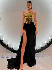 Women’s Printed Crop Top & Floor-Length Midi Skirt 2-Piece Set