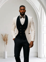 Luxury Slim Fit Wedding Tuxedo for Groom – Designer Applique Suit for Formal Events