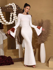 Flare Long Sleeve Adult Dress – Elegant Casual to Evening Style