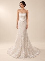 Lace & Satin Corset Mermaid Bridal Gown — VVAP-05 — editorial view 1