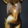 Tassel Temptation Rhinestone Bikini – Luxury Women’s Fringe & Rhinestone Swimwear