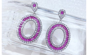 LuxeEdge Oval CZ Earrings