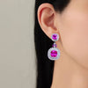 GlimmerSquare CZ Earrings