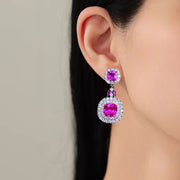 GlimmerSquare CZ Earrings