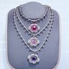 BloomGrace CZ Plum Flower Set