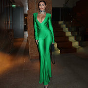 Silk Green Jumpsuit