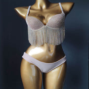 Diamond Tassel Bling Bikini Set