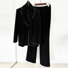 Silk Statement" Scarf Embellished Oversized Pantsuit