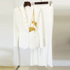 vory Royale" White & Gold Embellished Pantsuit