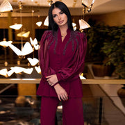 Bettergirl Spring Women’s Mesh & Diamond Spliced Suit