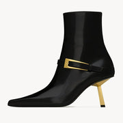 Dress Stiletto Metal Buckles Ankle Boots