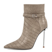 Botte Femme High Heels Zipper Stiletto Ankle Boots