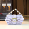 Trendy Small Square Crossbody Bag – Acrylic Chain & Pearl Details
