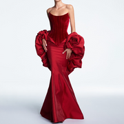 Red Cape Gown