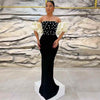 Black Sexy Hand-Beaded Evening Dress