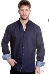 Mizumi Couture Men’s Smart Casual Shirt – Slim Fit Italian Cotton Dress Shirt for Office & Evening Wear