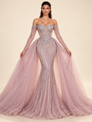 LD11539 Blush couture gown cream studio