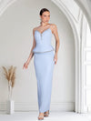 Baby Blue Elegant Wedding Guest Dress: