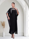 Black Sequins Evening Dress.