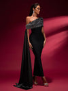 Halter Cutout Rhinestone Bandage Maxi Gown