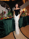 Vivid Curve" Halter Contrast Corset Maxi Dress