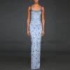 Celestial Glow" Sky Blue Diamond Embellished Gown