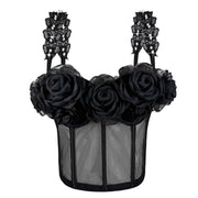 Mesh Push-Up Nightclub Crop Top