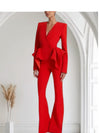 Crimson Grace" Red Wedding Pantsuit