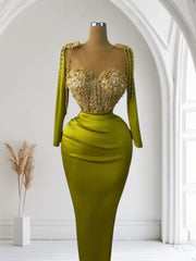 Olive Grace – Long Dress with Sweetheart Lace Bodice