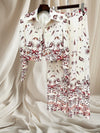 Flora Muse" 3-Piece Wide-Leg Floral Pantsuit