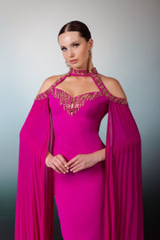 Gown Dress Luxurious Rhinestones Evening Dress.