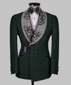 Green Diamond-Embellished Unique Tuxedo