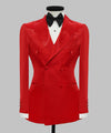 Premium Signature Double-Breasted Red Tuxedo
