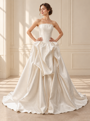 VVAP-158 bridal gown — front view in warm ivory room