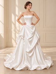 VVSIG-45 bridal gown — front view in warm ivory room