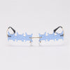 Rimless Twine Sunglasses Retro Transparent Ocean Lens.