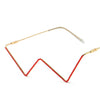 Vintage No Lens Colorful Rainbow Diamond Decoration Eyewear.