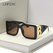 Oversized The Letter B  Square Luxury Trend Sunglasses.