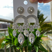 Rhinestone Earrings For Women High Quality Fashion Big Earrings Women.