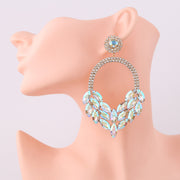 New Arrive Statement Earrings Big Crystal Metal Dangle Drop Earrings High Quality Fashion Glass Jewelry Accessories For Women